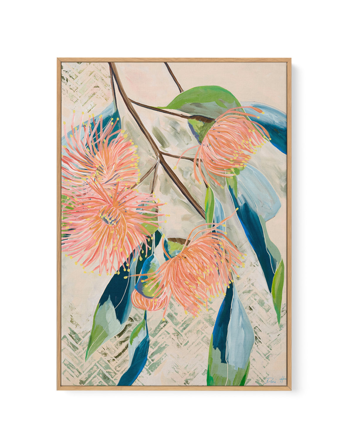 Flowering Pastels by Dani Heyward | Framed Canvas Wall Art