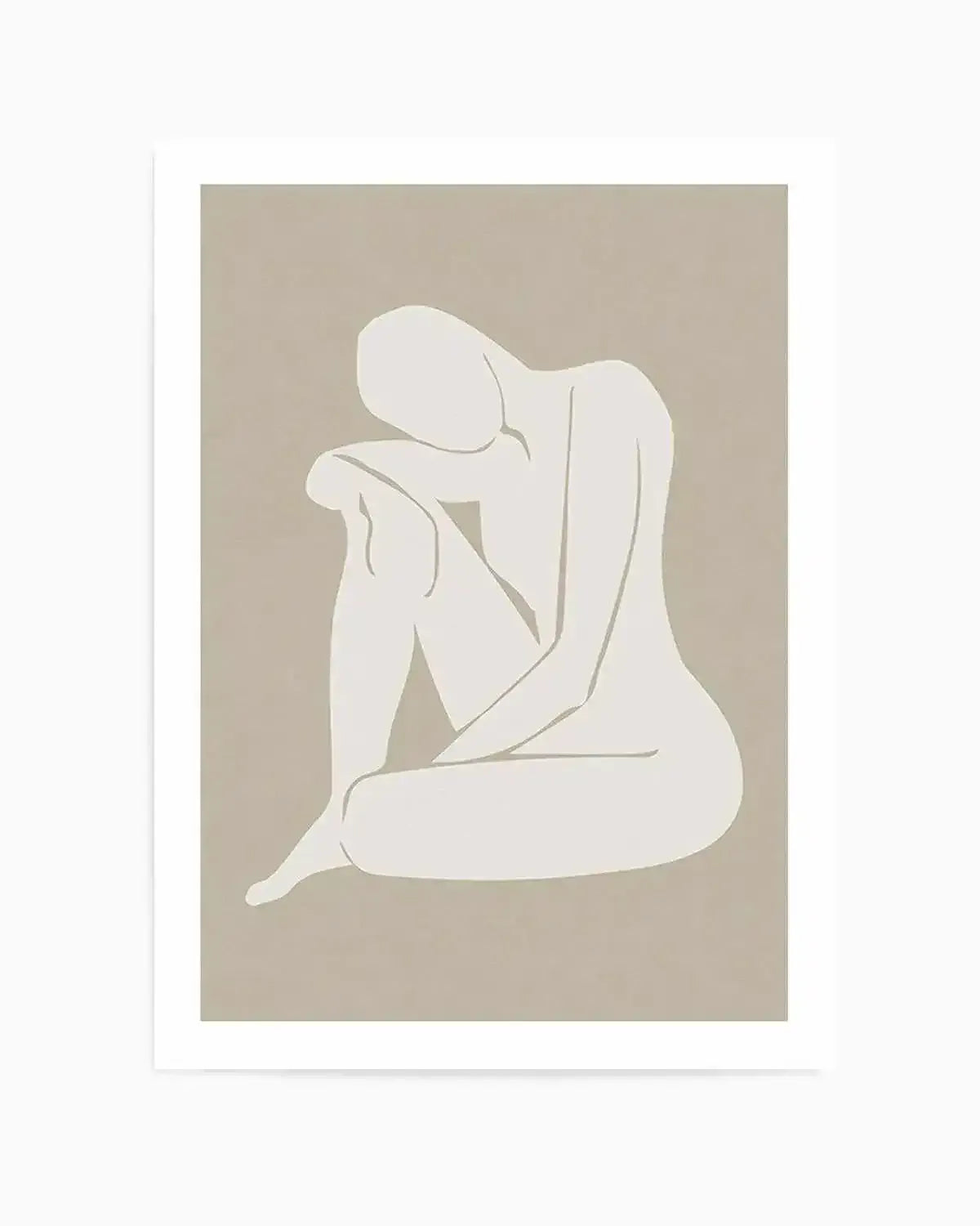Forme Feminine II | Beige Art Print green neutrals abstract art print
