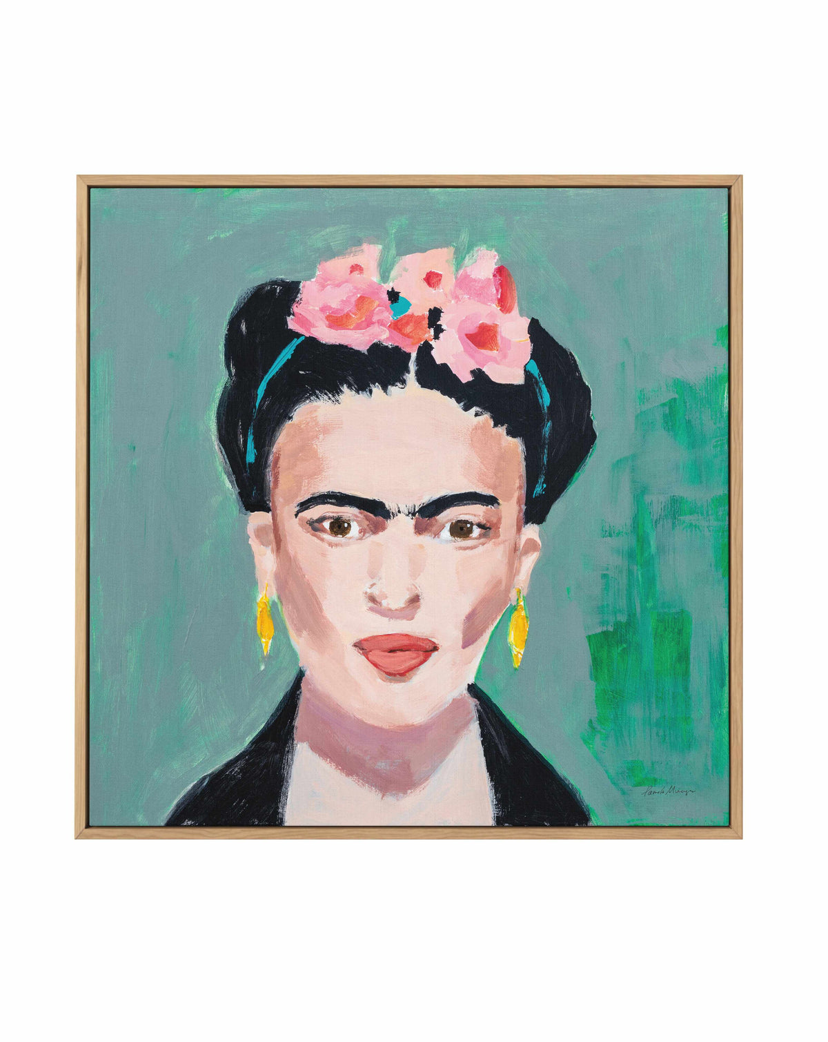 Frida | Framed Canvas Art Print from Olive et Oriel where you can shop wallpaper and artworks online