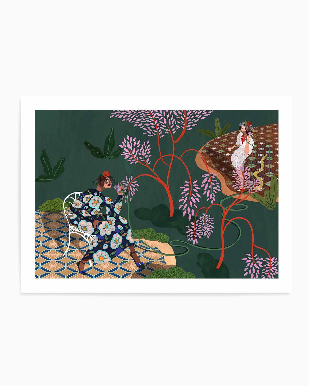 Garden Gossip 3 by Arty Guava | Art Print from Olive et Oriel where you can shop wallpaper and artworks online