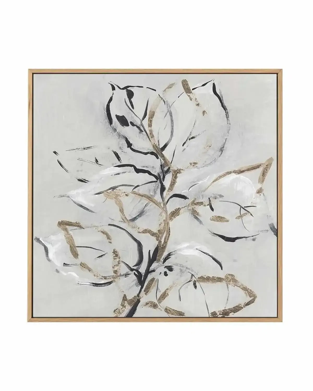 Golden Floral II | Framed Canvas Art Print from Olive et Oriel where you can shop wallpaper and artworks online