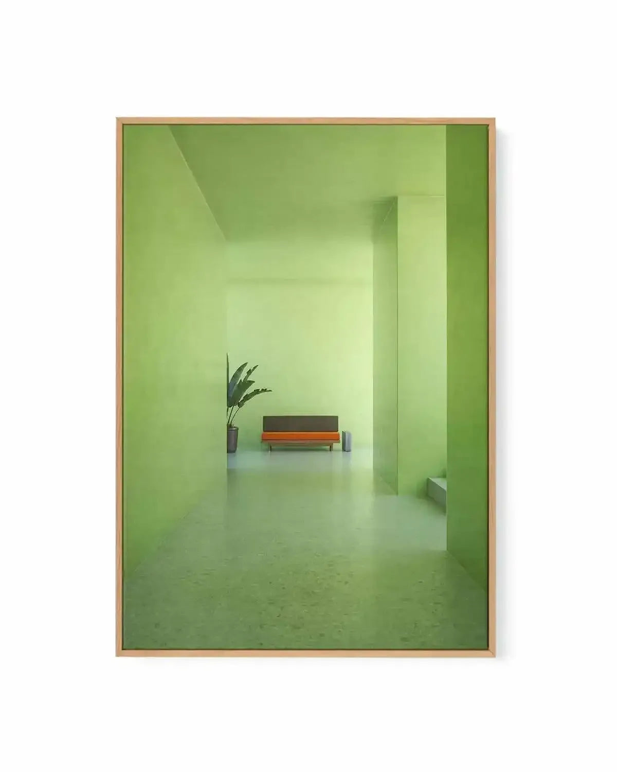 Green Room by Guachinarte | Framed Canvas Art Print from Olive et Oriel where you can shop wallpaper and artworks online