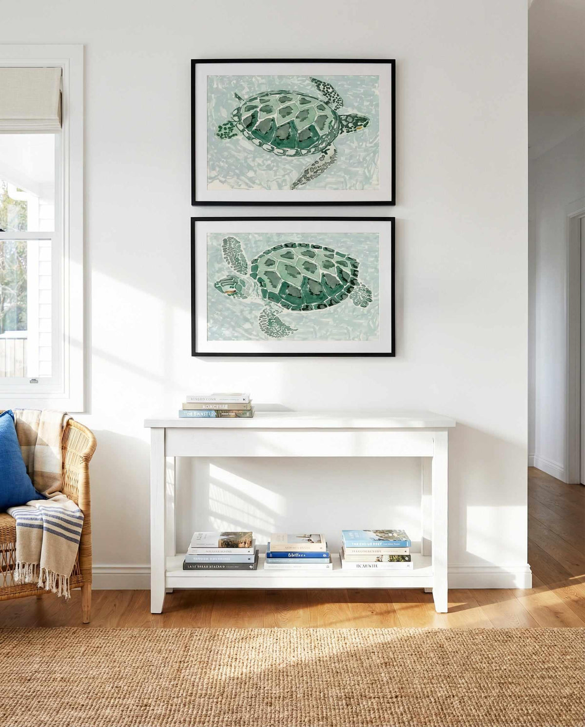 Green Turtle I & II Art Print Set of 2 | Matching Wall Art from Olive et Oriel where you can shop wallpaper and artworks online