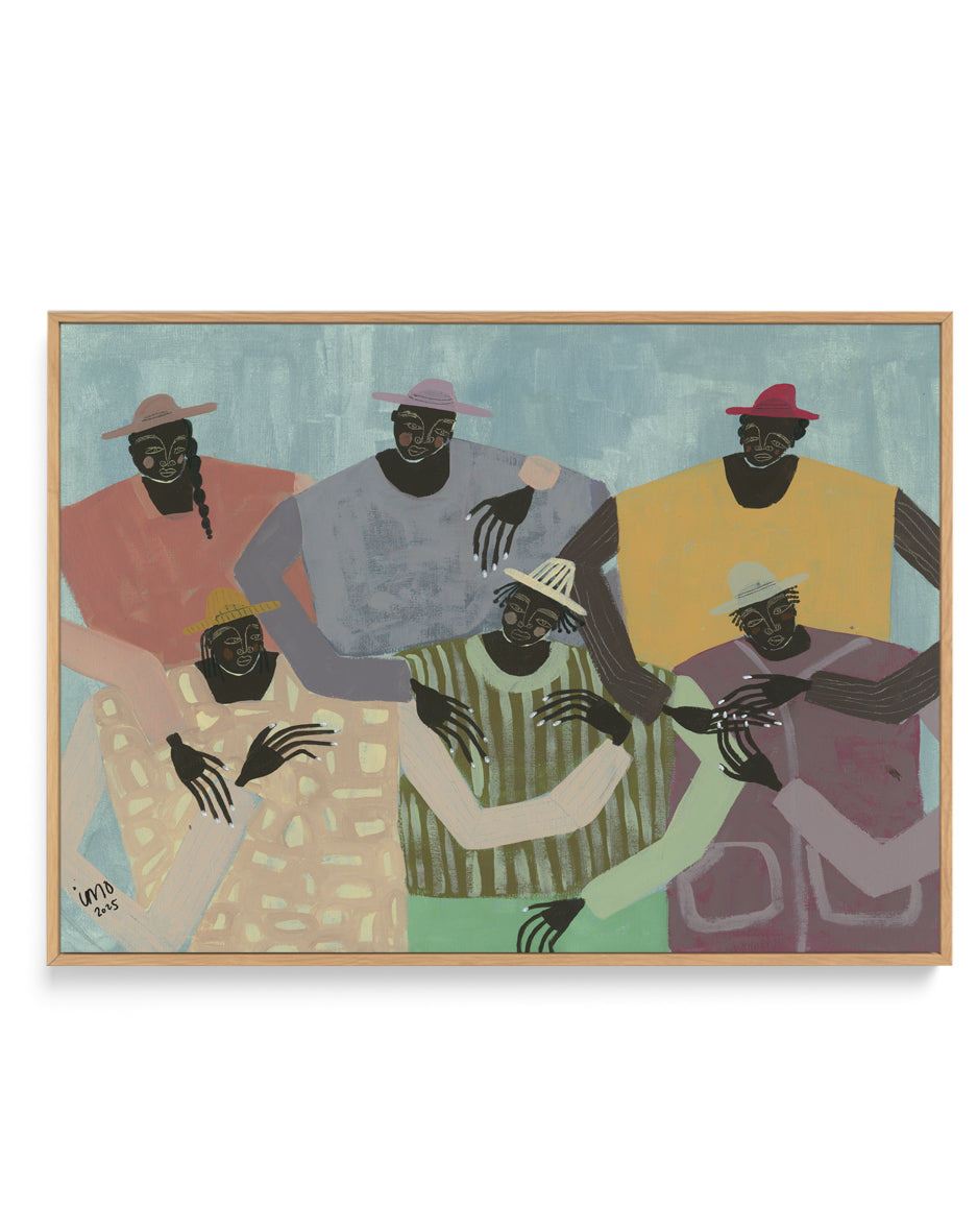 Group Chat by Studio IMO | Framed Canvas Wall Art
