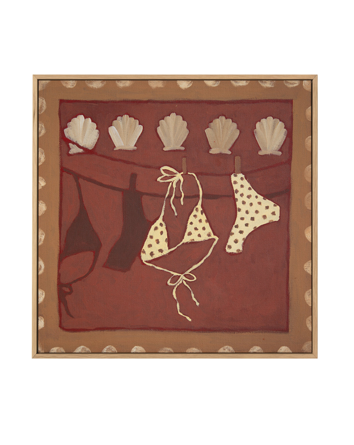 Hang Dry by Erin Champ | Framed Canvas Art Print