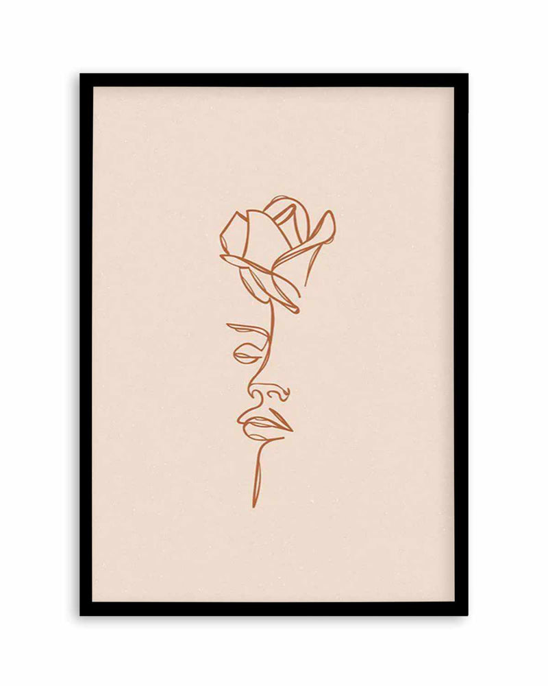 Her Wild Rose | Terracotta Art Print