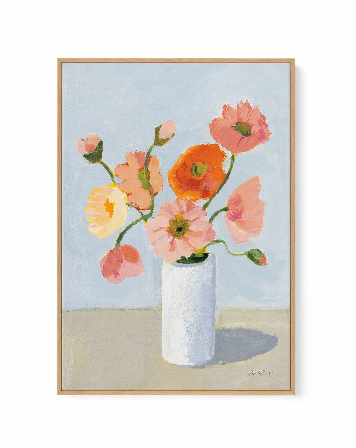 Iceland Poppies | Framed Canvas Art Print from Olive et Oriel where you can shop wallpaper and artworks online
