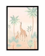 Jungle Giraffes Art Print