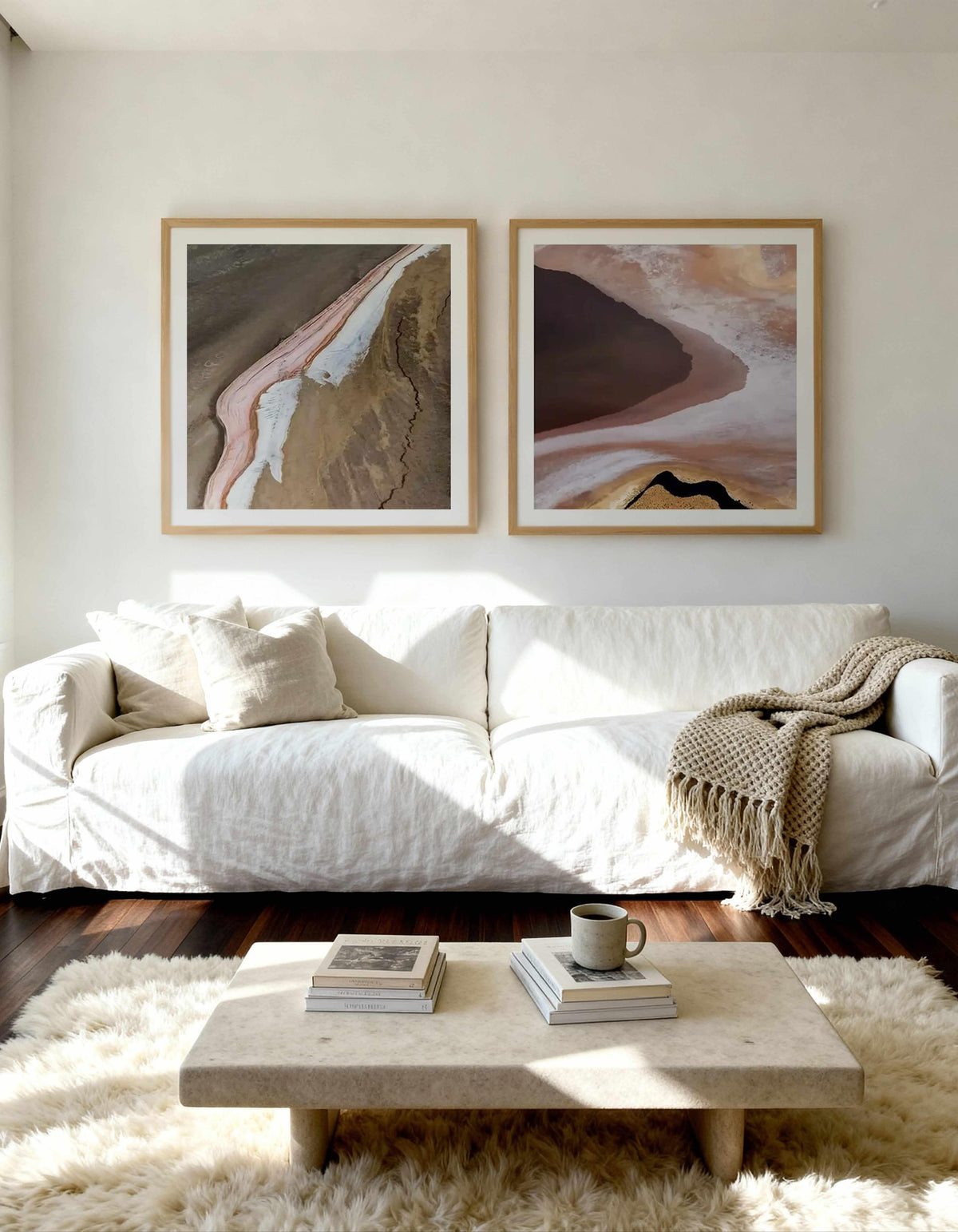 Kati Thanda Lake Eyre SQ No I & II Art Print Set of 2 | Matching Wall Art from Olive et Oriel where you can shop wallpaper and artworks online