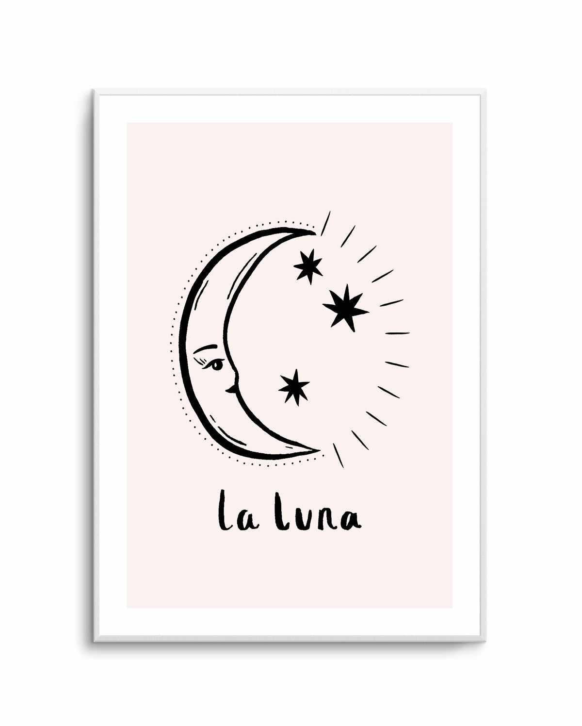 Celestial Wall Art Print | La Luna Moon Illustration – Olive et Oriel