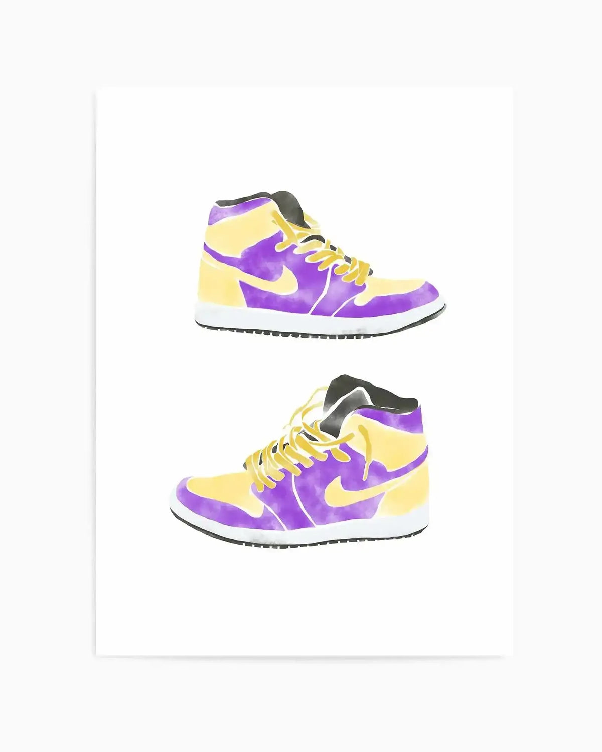 Lakers Shoes | Art Print from Olive et Oriel where you can shop wallpaper and artworks online