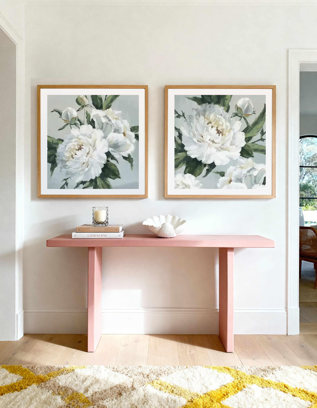 Large Peonies I & II Art Print Set of 2 | Matching Wall Art from Olive et Oriel where you can shop wallpaper and artworks online