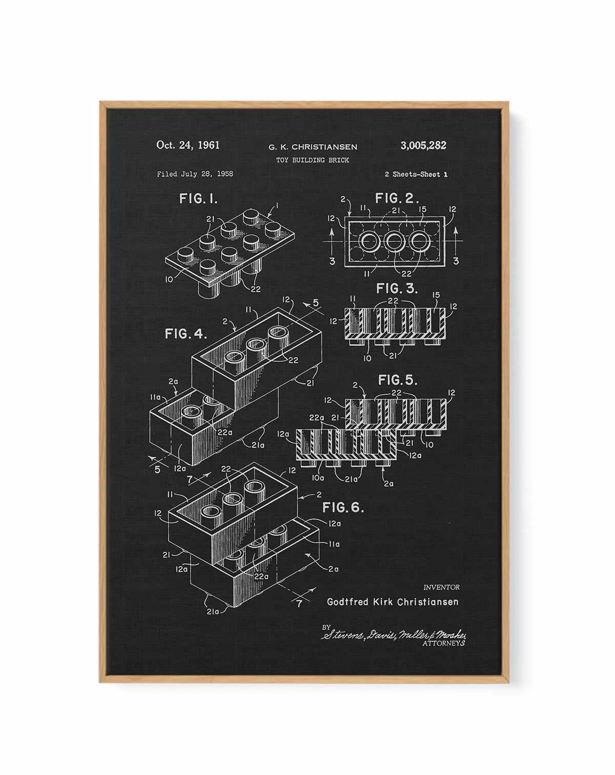 Lego No 2 By Florent Bodart | Framed Canvas Art Print from Olive et Oriel where you can shop wallpaper and artworks online