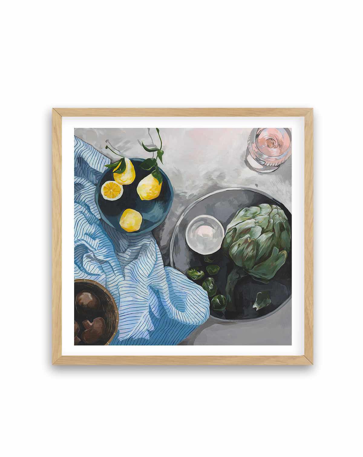 Lemons and Artichokes by Cat Gerke | Art Print from Olive et Oriel where you can shop wallpaper and artworks online