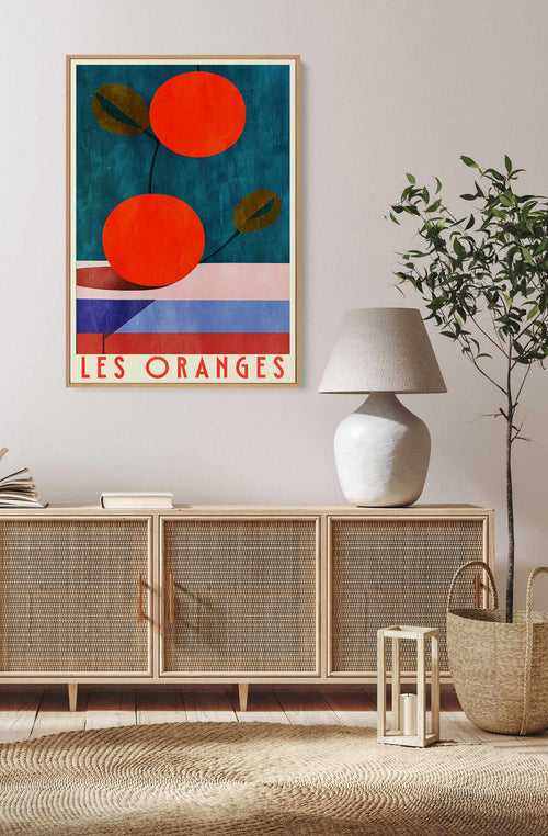 Les Oranges By Bo Anderson | Framed Canvas Art Print