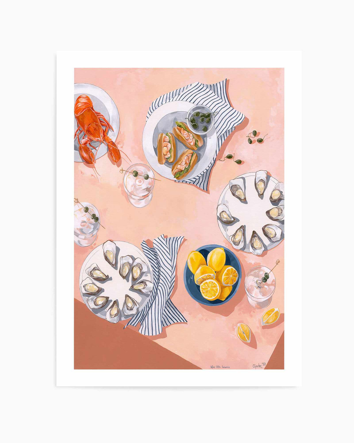 Lifes Little Luxuries by Cat Gerke | Art Print from Olive et Oriel where you can shop wallpaper and artworks online