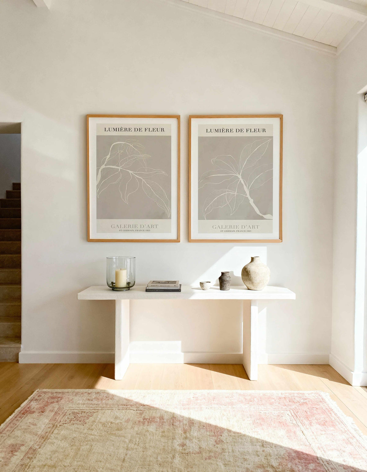Lumiere De Fleur I & II Art Print Set of 2 | Matching Wall Art from Olive et Oriel where you can shop wallpaper and artworks online