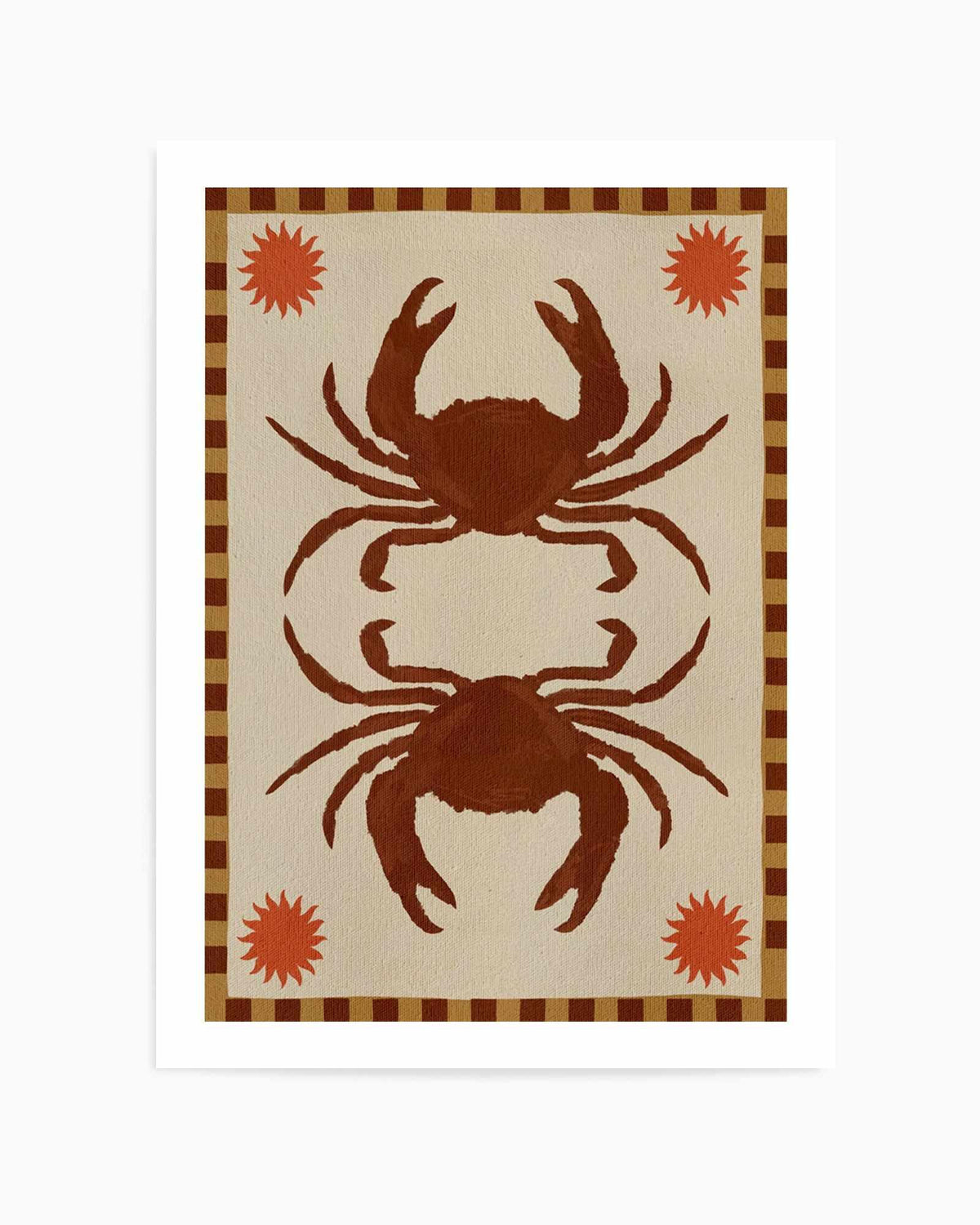 Lush Duo 6 Brown Crabs by Shatha Al Dafai | Art Print from Olive et Oriel where you can shop wallpaper and artworks online