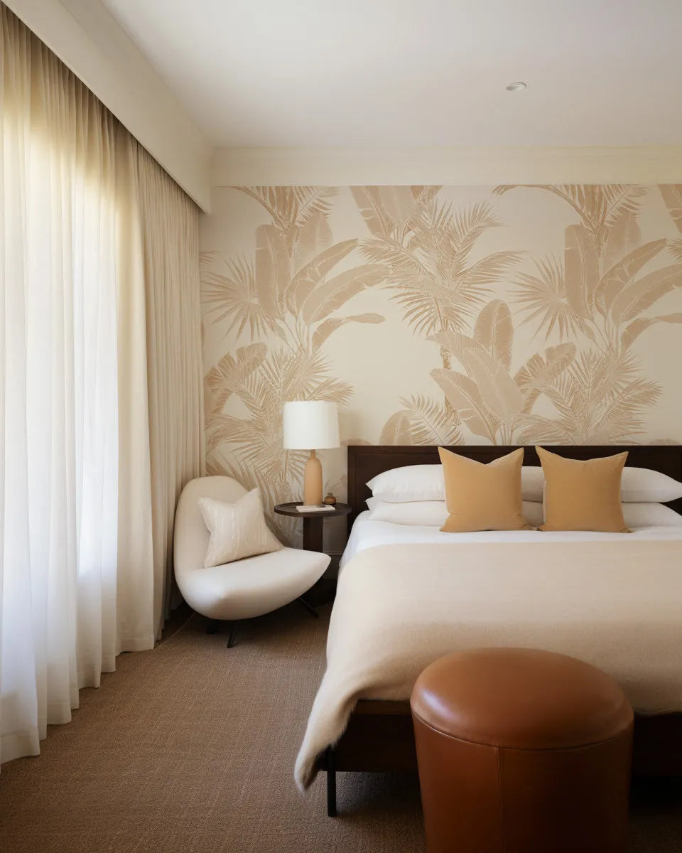 Luxe Tropical in Coco Wallpaper from Olive et Oriel where you can shop wallpaper and artworks online