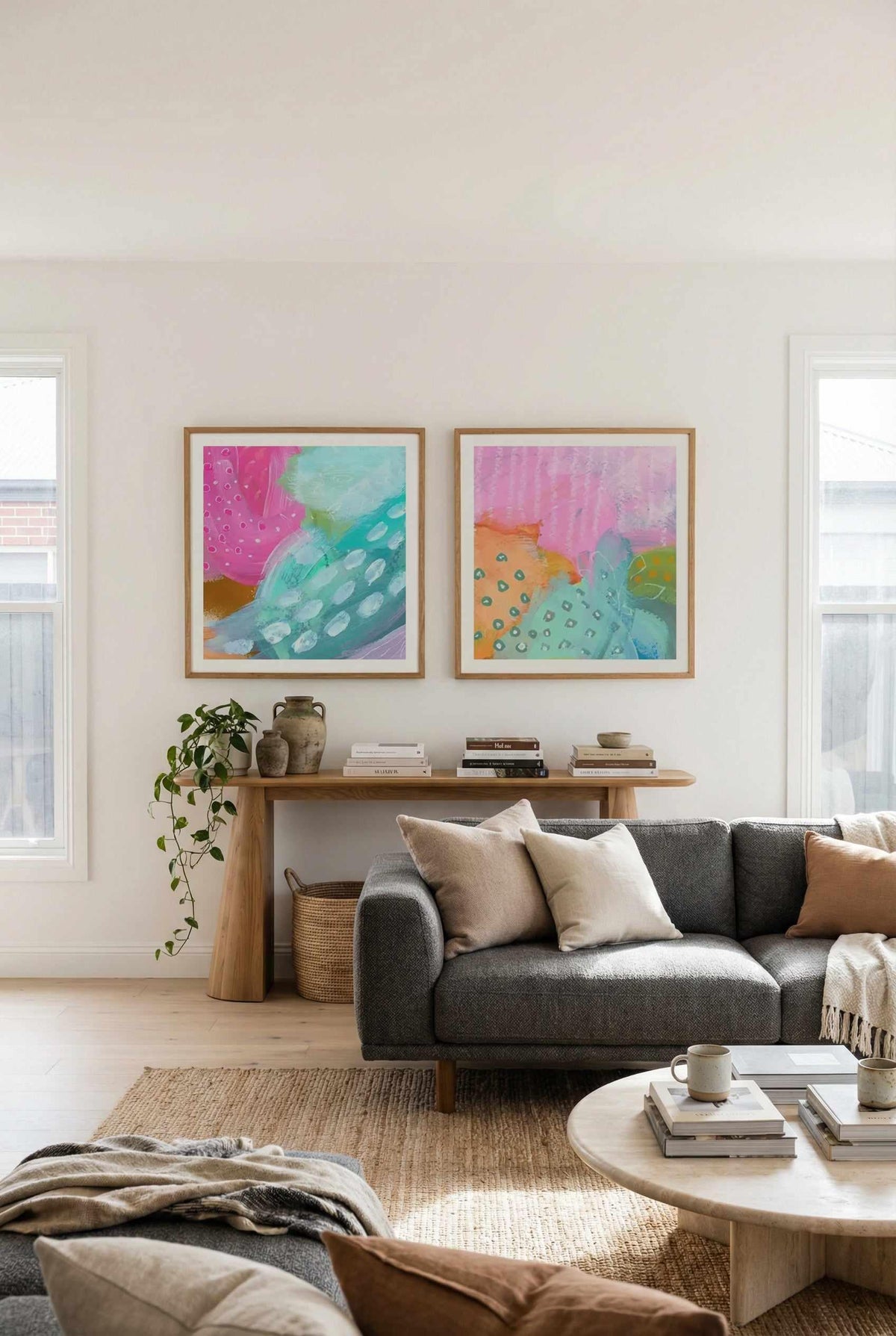 Mahli Square I & II Art Print Set of 2 | Matching Wall Art from Olive et Oriel where you can shop wallpaper and artworks online
