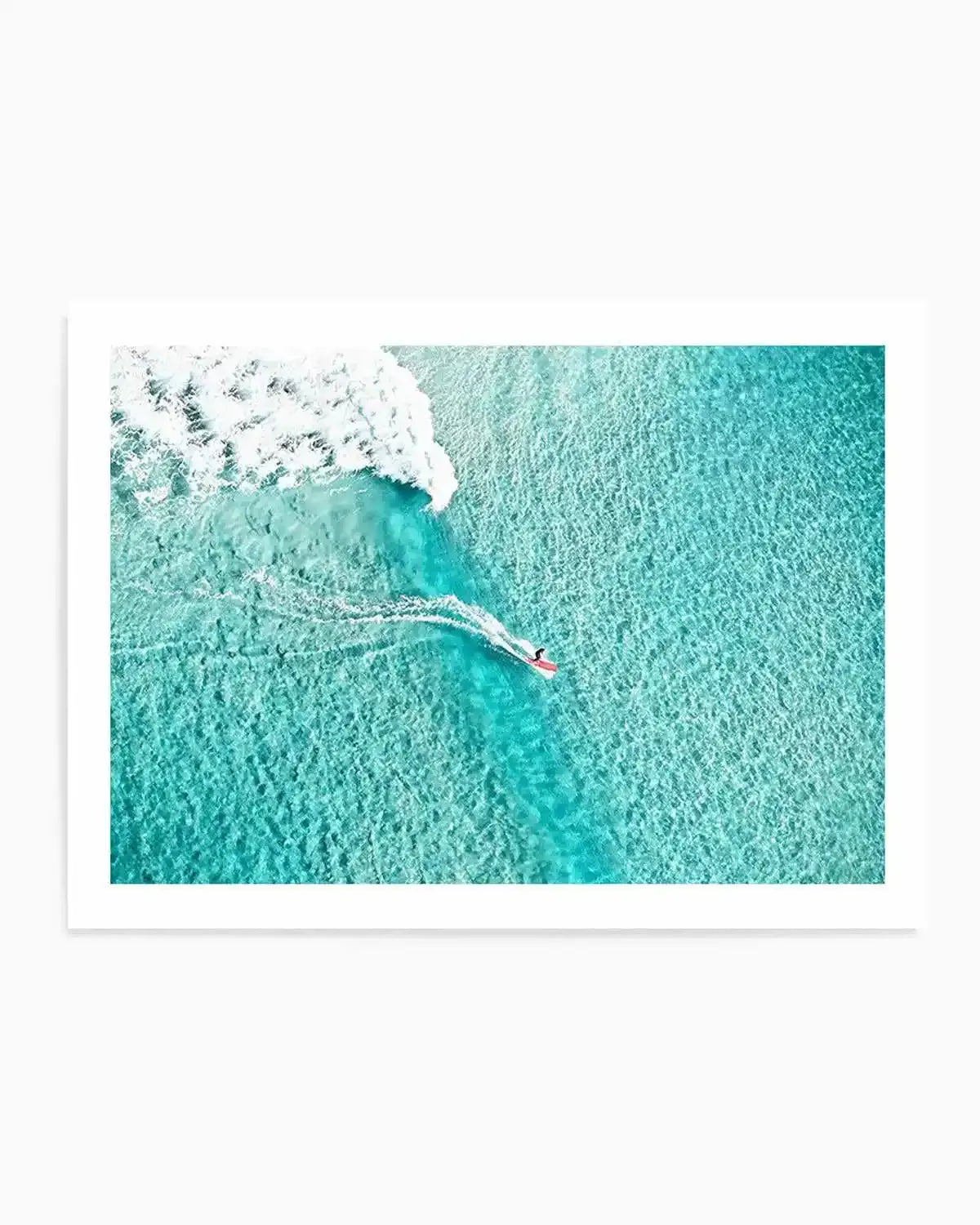 Mal Rider, Bondi | Aerial Photo Wall Art Print aqua blue coastal art print