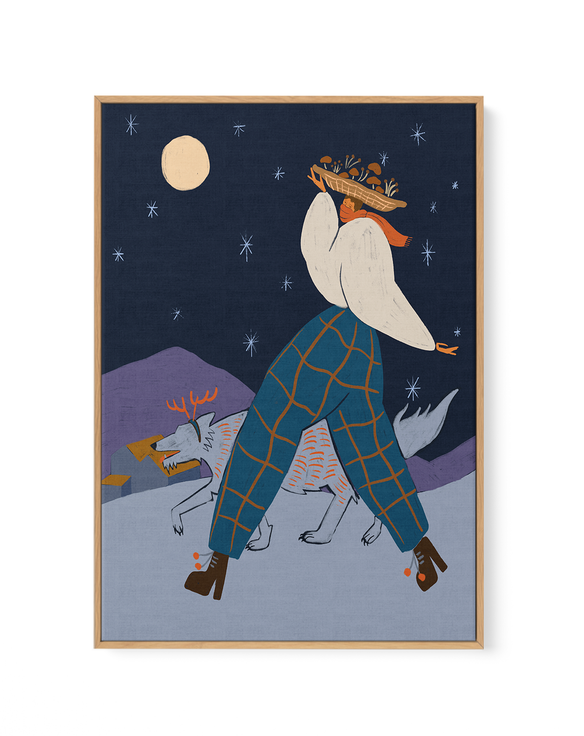 Midnight Harvest by Arty Guava | Framed Canvas Art Print from Olive et Oriel where you can shop wallpaper and artworks online