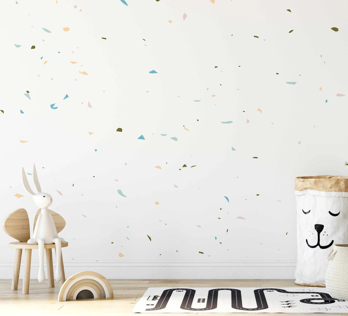 Mini Terrazzo Wallpaper-Wallpaper-Buy Kids Removable Wallpaper Online Our Custom Made Children’s Wallpapers Are A Fun Way To Decorate And Enhance Boys Bedroom Decor And Girls Bedrooms They Are An Amazing Addition To Your Kids Bedroom Walls Our Collection of Kids Wallpaper Is Sure To Transform Your Kids Rooms Interior Style From Pink Wallpaper To Dinosaur Wallpaper Even Marble Wallpapers For Teen Boys Shop Peel And Stick Wallpaper Online Today With Olive et Oriel