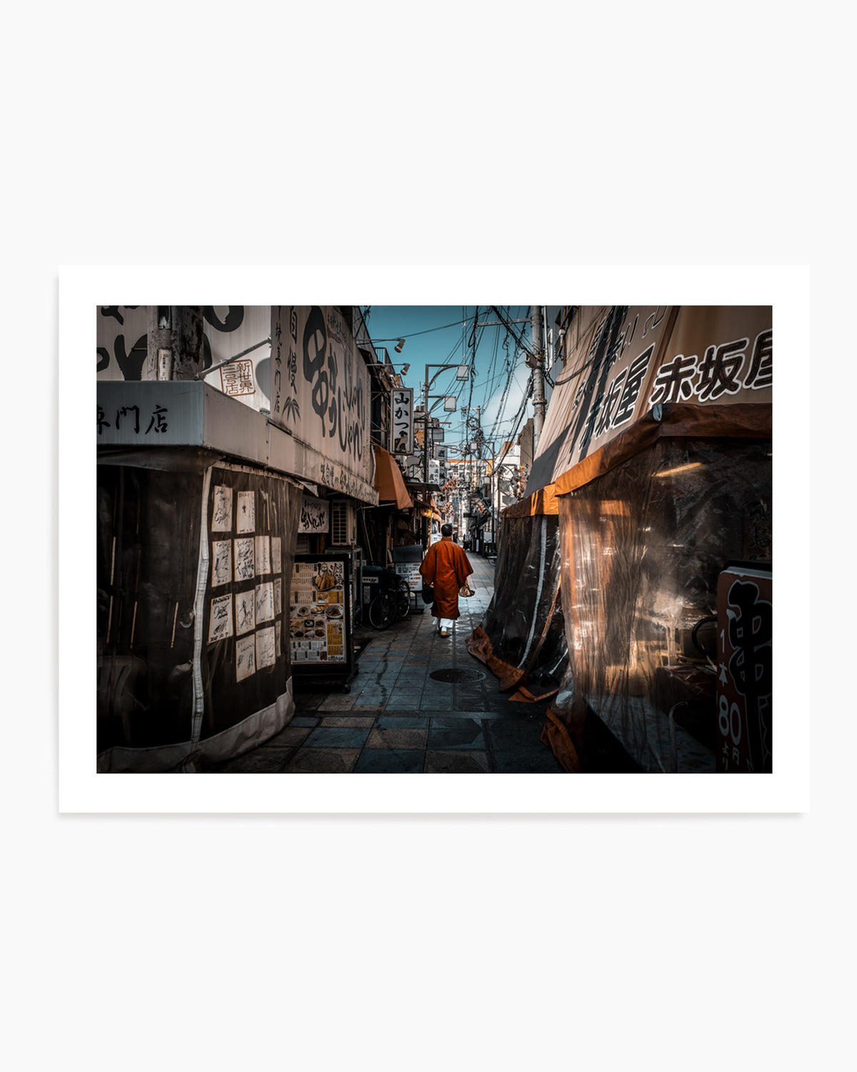 Monk in Japanese Alley by royhoo | Art Print