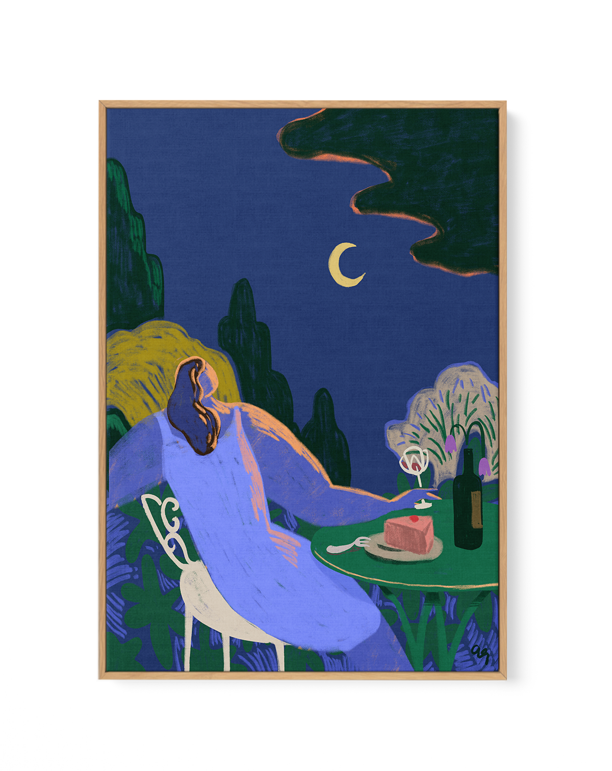 Moon Beam by Arty Guava | Framed Canvas Art Print from Olive et Oriel where you can shop wallpaper and artworks online
