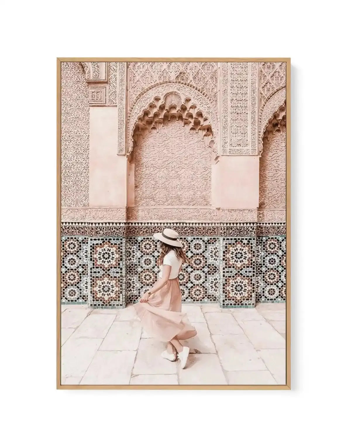 Moroccan Days | Framed Canvas-Shop Australian Art Prints Online with Olive et Oriel - Our collection of Moroccan art prints offer unique wall art including moroccan arches and pink morocco doors of marrakech - this collection will add soft feminine colour to your walls and some may say bohemian style. These traditional morocco landscape photography includes desert scenes of palm trees and camel art prints - there is art on canvas and extra large wall art with fast, free shipping across Australia