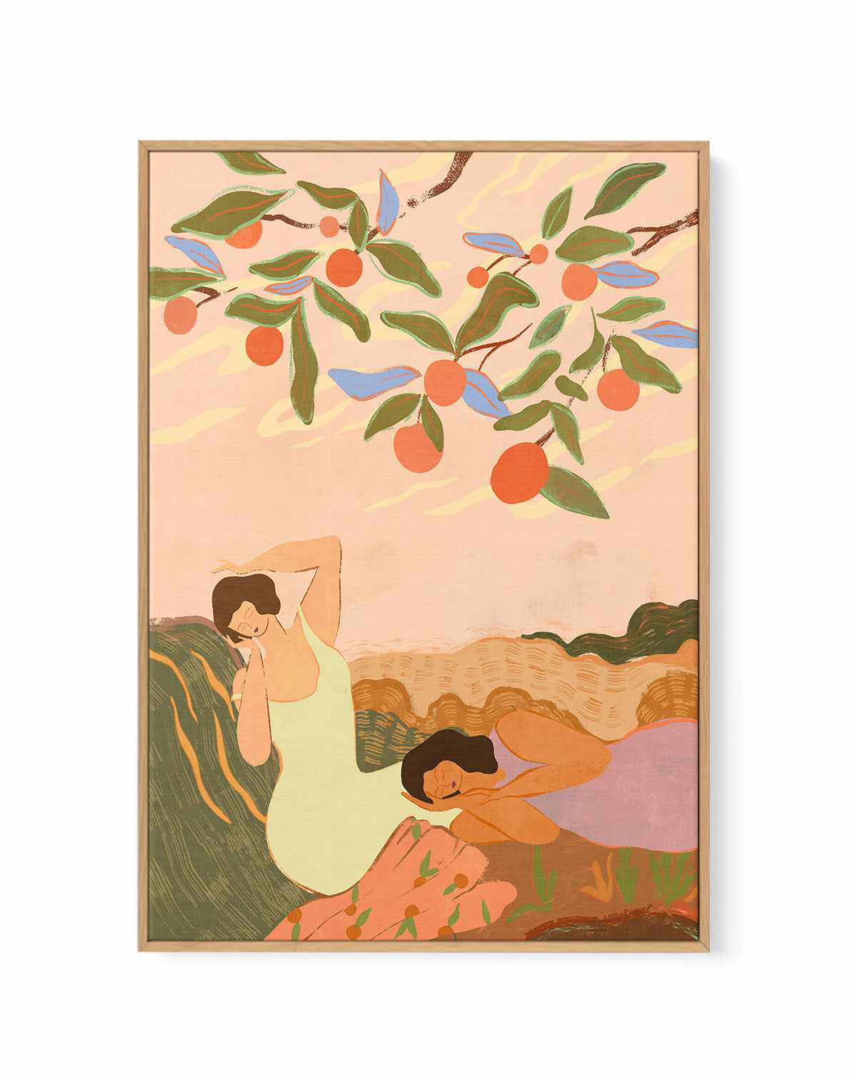 Napping by Arty Guava | Framed Canvas Art Print from Olive et Oriel where you can shop wallpaper and artworks online