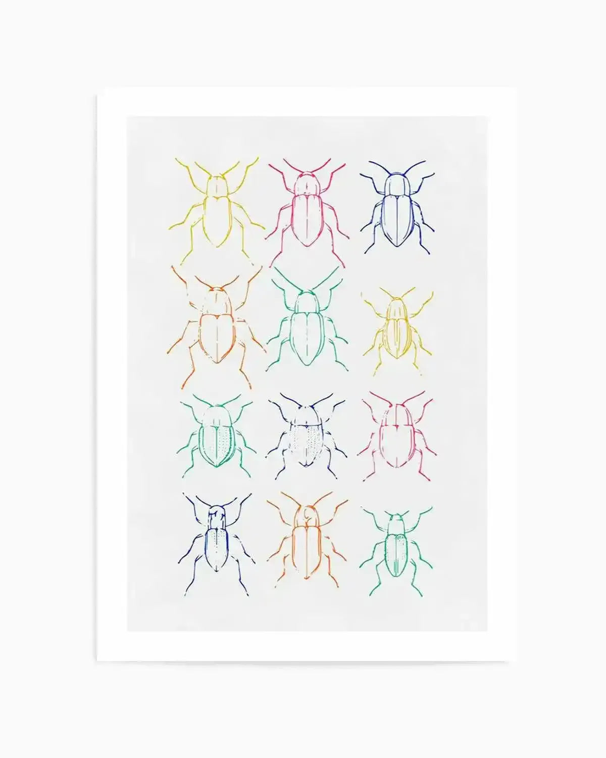 Neon Insects Art Print from Olive et Oriel where you can shop wallpaper and artworks online