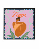 Nope by Arty Guava | Framed Canvas Art Print