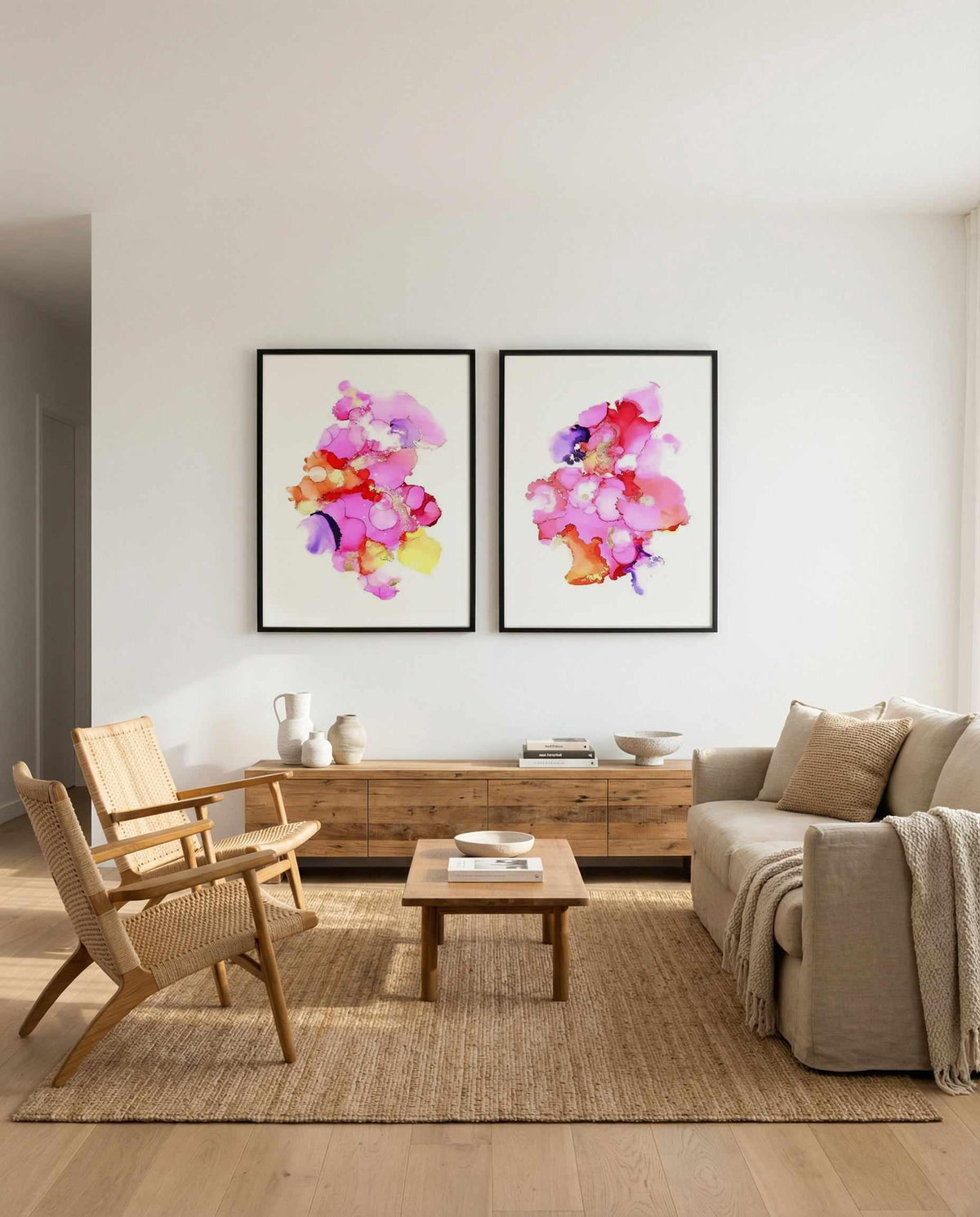 Now It's a Party I & II Art Print Set of 2 | Matching Wall Art from Olive et Oriel where you can shop wallpaper and artworks online