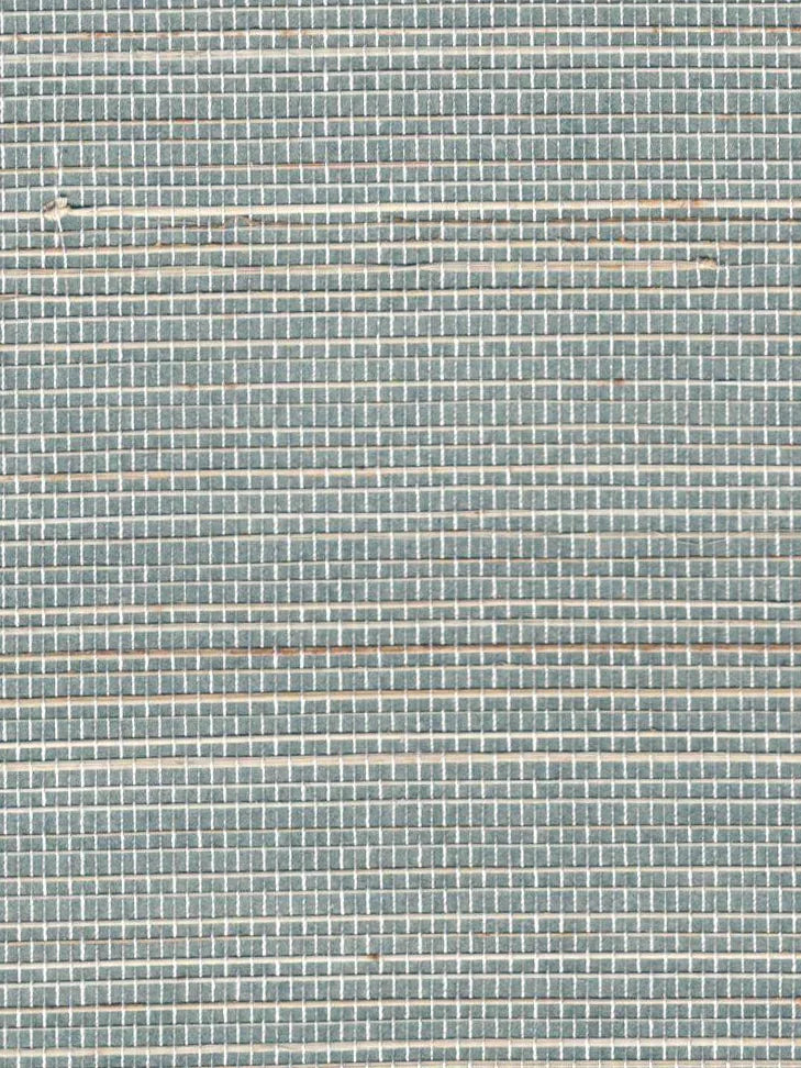 Sage Grey Woven Abaca Wallpaper — 3:4 close-up of woven texture