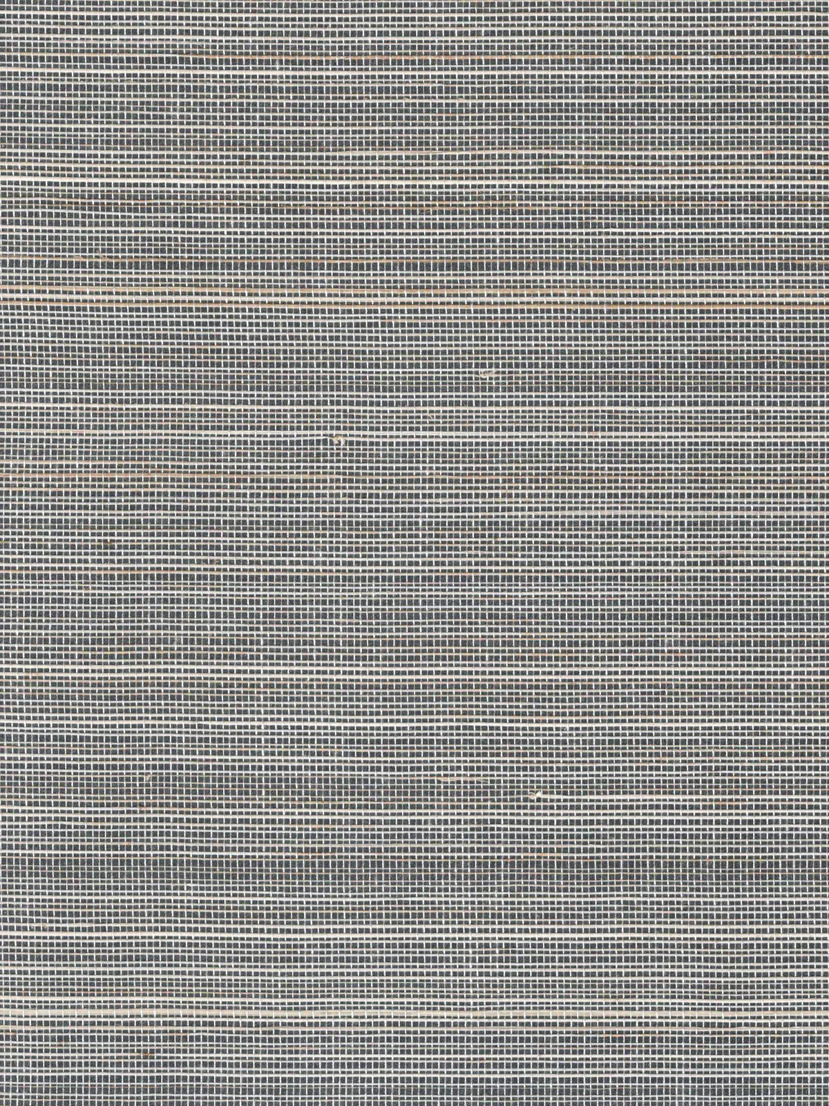 Charcoal Grey Open Weave Abaca Wallpaper — 3:4 close-up of woven texture