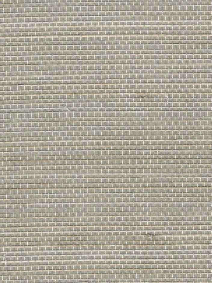 Greige Textured Abaca Wallpaper — 3:4 close-up of woven texture
