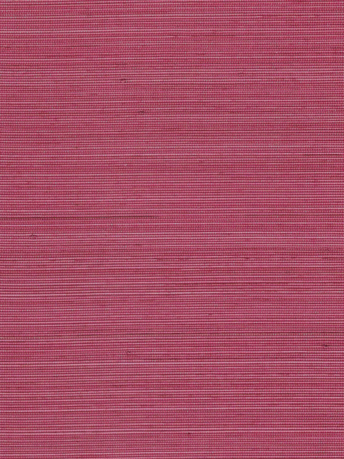 Raspberry Pink Textured Abaca Wallpaper — 3:4 close-up of woven texture