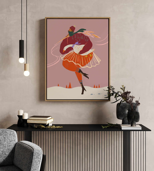 Oh My Goose by Arty Guava | Framed Canvas Art Print