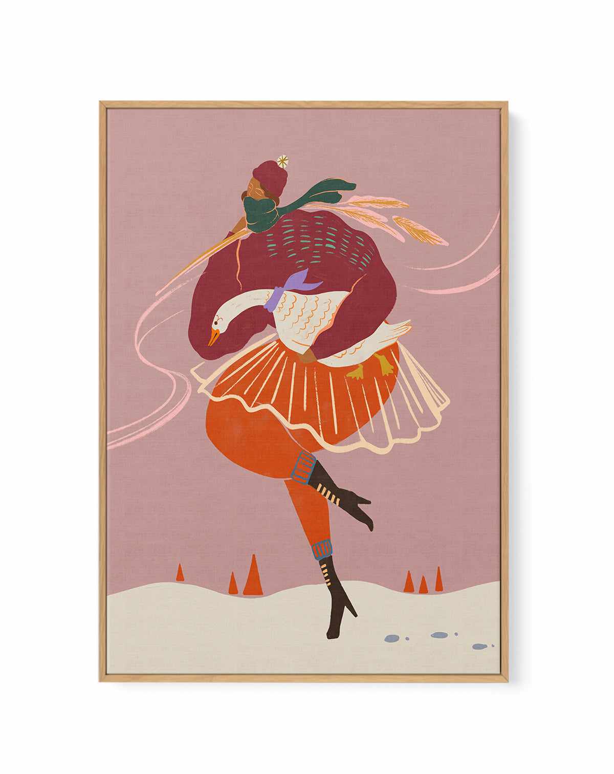 Oh My Goose by Arty Guava | Framed Canvas Art Print from Olive et Oriel where you can shop wallpaper and artworks online
