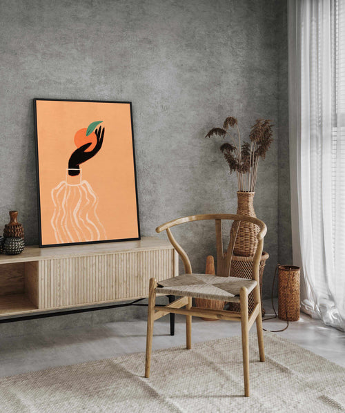 Orange by Arty Guava | Framed Canvas Art Print