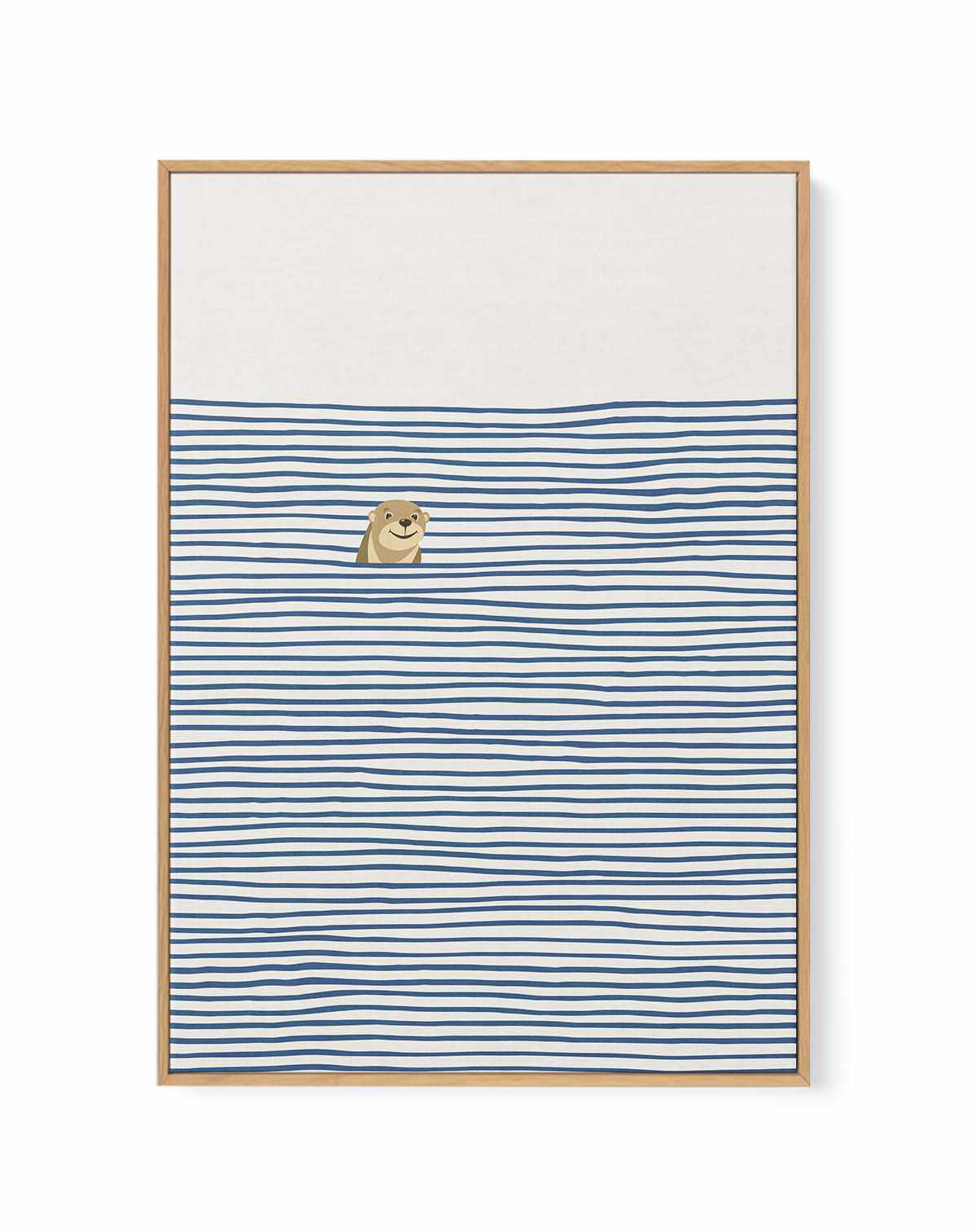 Otter Pop by Little Dean | Framed Canvas Art Print from Olive et Oriel where you can shop wallpaper and artworks online