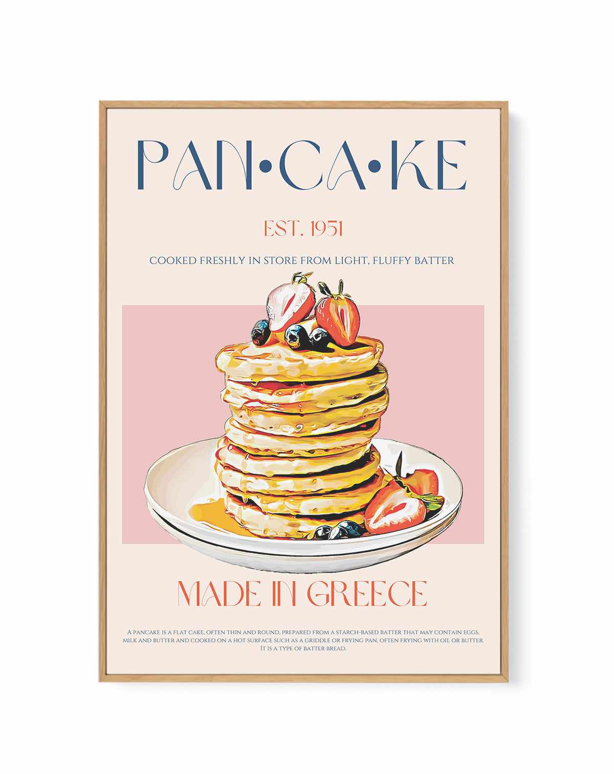 Pancake 01 By Nazma Khokbar | Framed Canvas Art Print from Olive et Oriel where you can shop wallpaper and artworks online