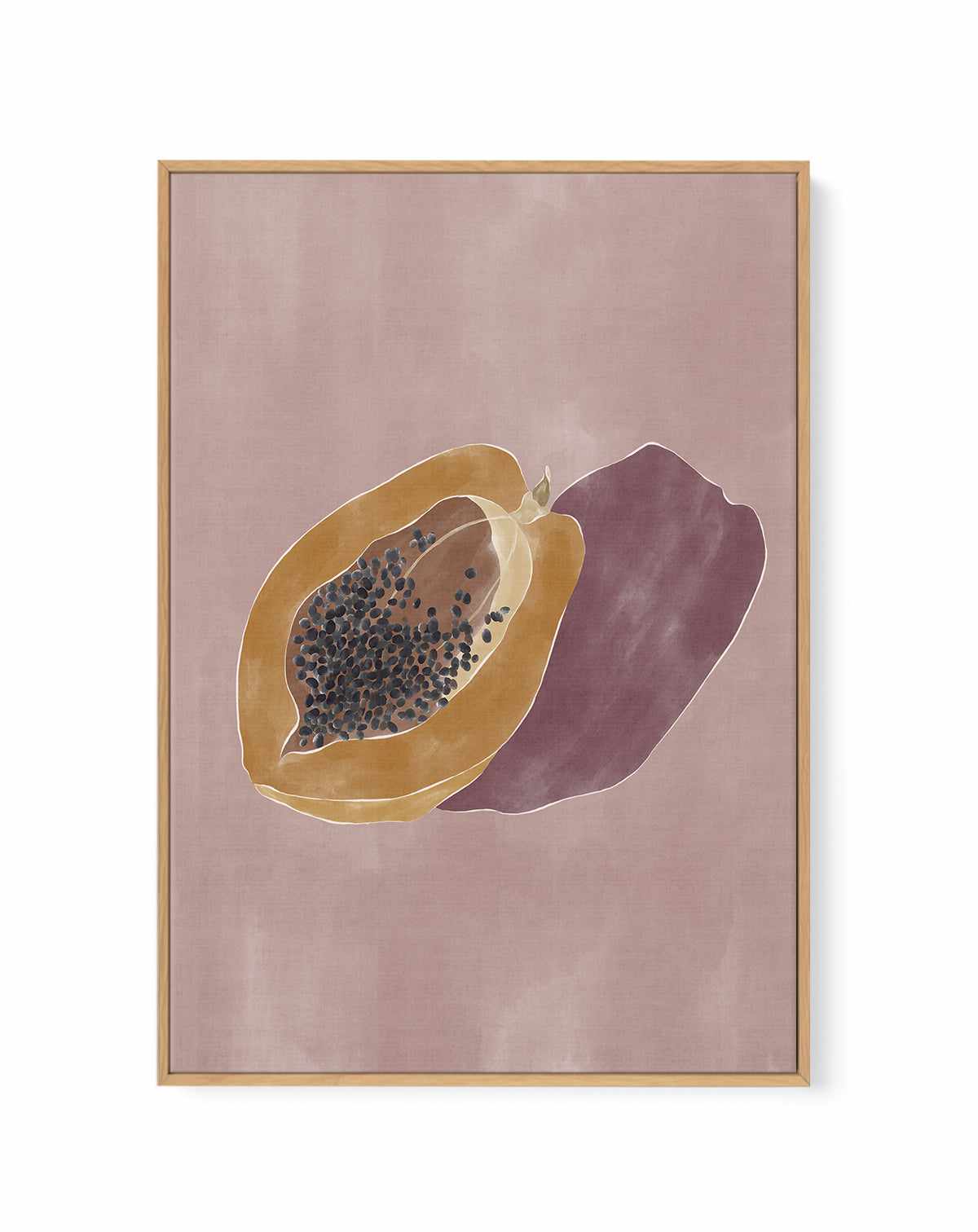 Papaya By Ivy Green | Framed Canvas Art Print from Olive et Oriel where you can shop wallpaper and artworks online