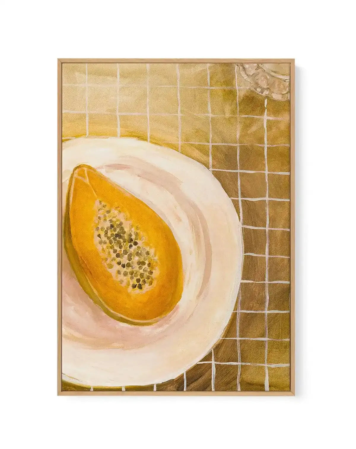Papaya by Natalie Jane | Framed Canvas Art Print from Olive et Oriel where you can shop wallpaper and artworks online