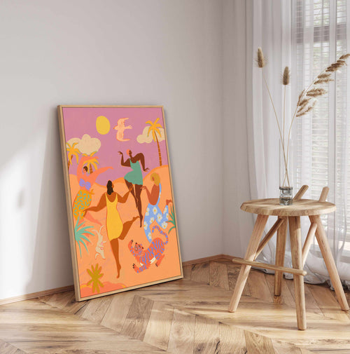Party by Arty Guava | Framed Canvas Art Print