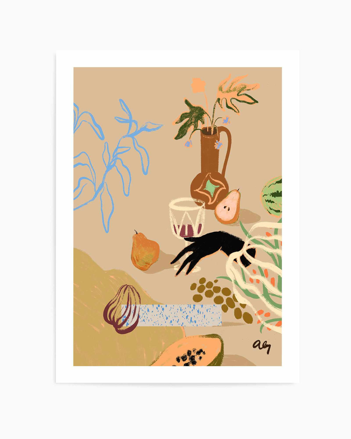 Pass Me The Pear by Arty Guava | Art Print from Olive et Oriel where you can shop wallpaper and artworks online