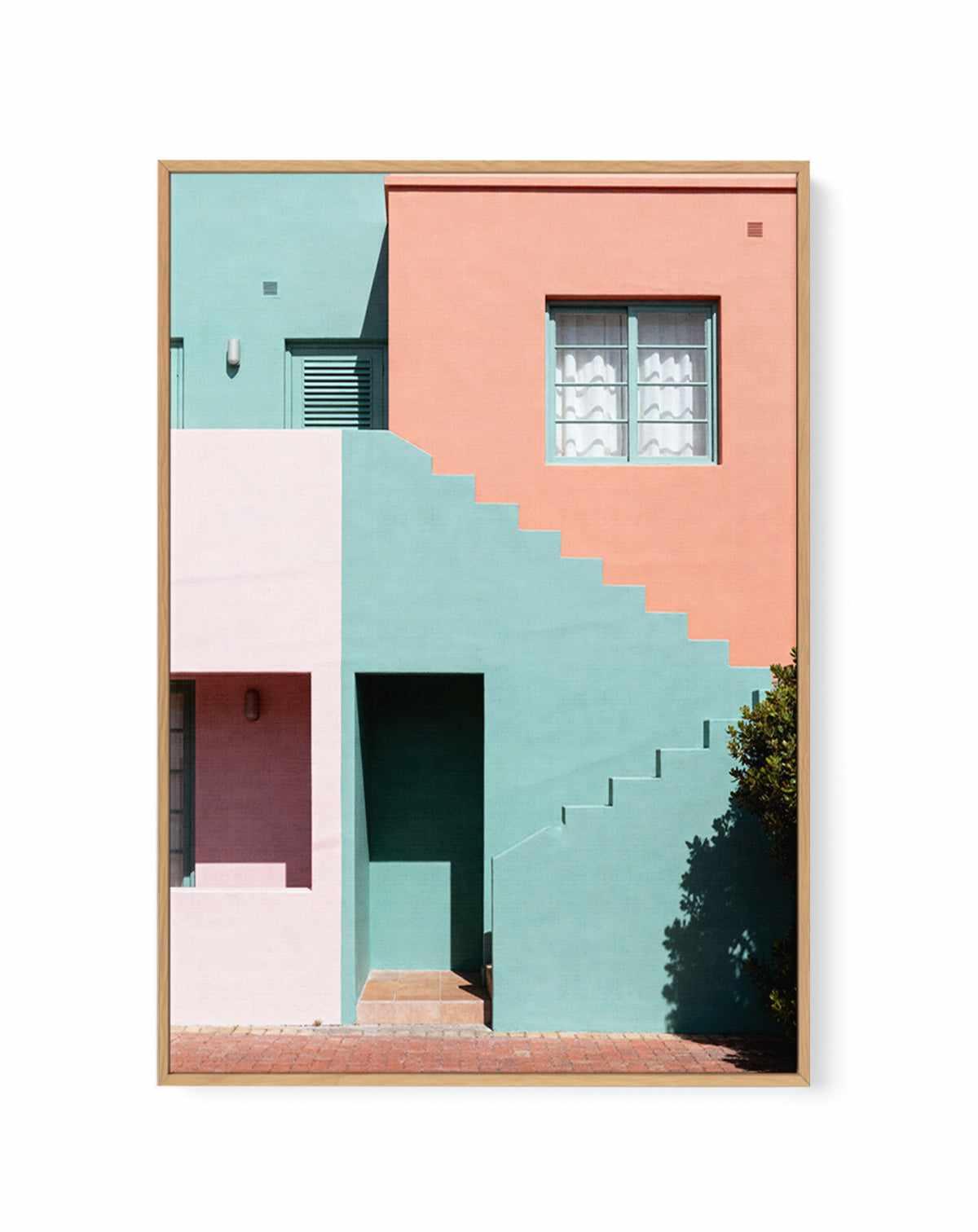 Pastel Villas II | Framed Canvas Art Print from Olive et Oriel where you can shop wallpaper and artworks online