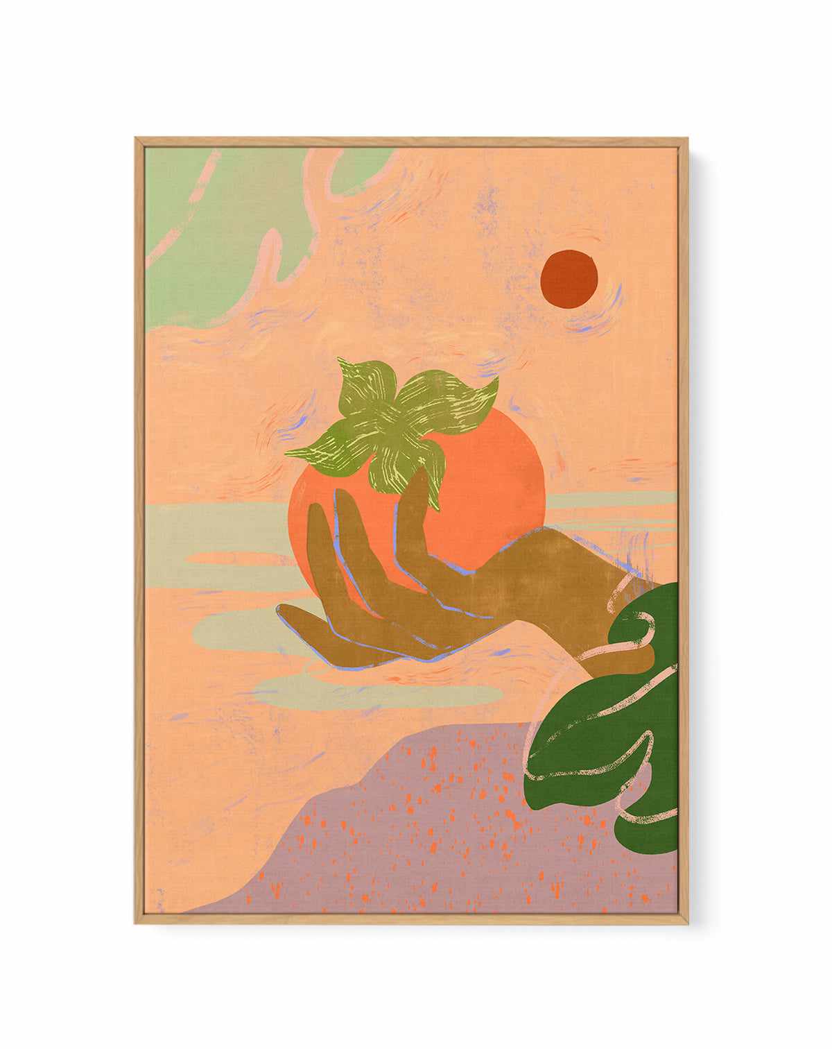 Persimmon by Arty Guava | Framed Canvas Art Print from Olive et Oriel where you can shop wallpaper and artworks online