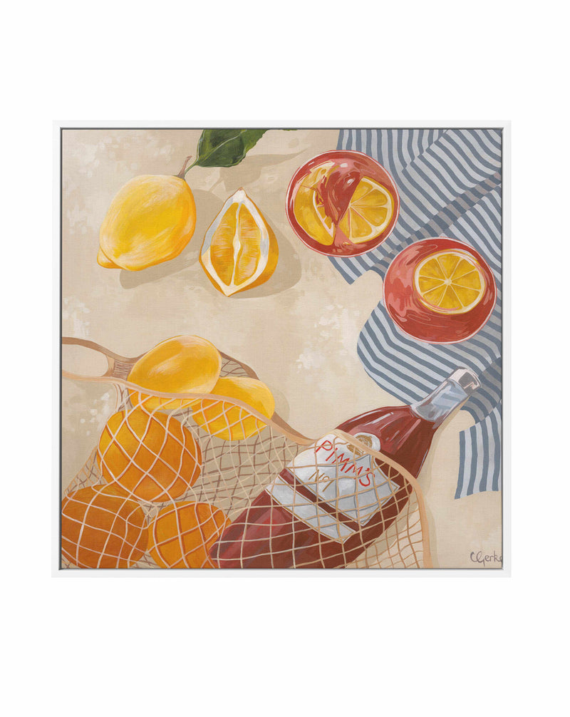 Pimms Afternoon by Cat Gerke | Framed Canvas Art Print
